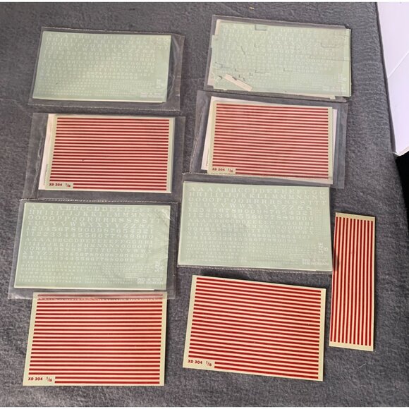 Vintage Railroad Roman Alphabet Decal Set 1/6" #4 For Model Trains & Cars Decora - Picture 4 of 7